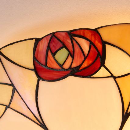 Endon 64182 - Oprawa sufitowa Tiffany INGRAM 2xE27/60W/230V śr. 45 cm