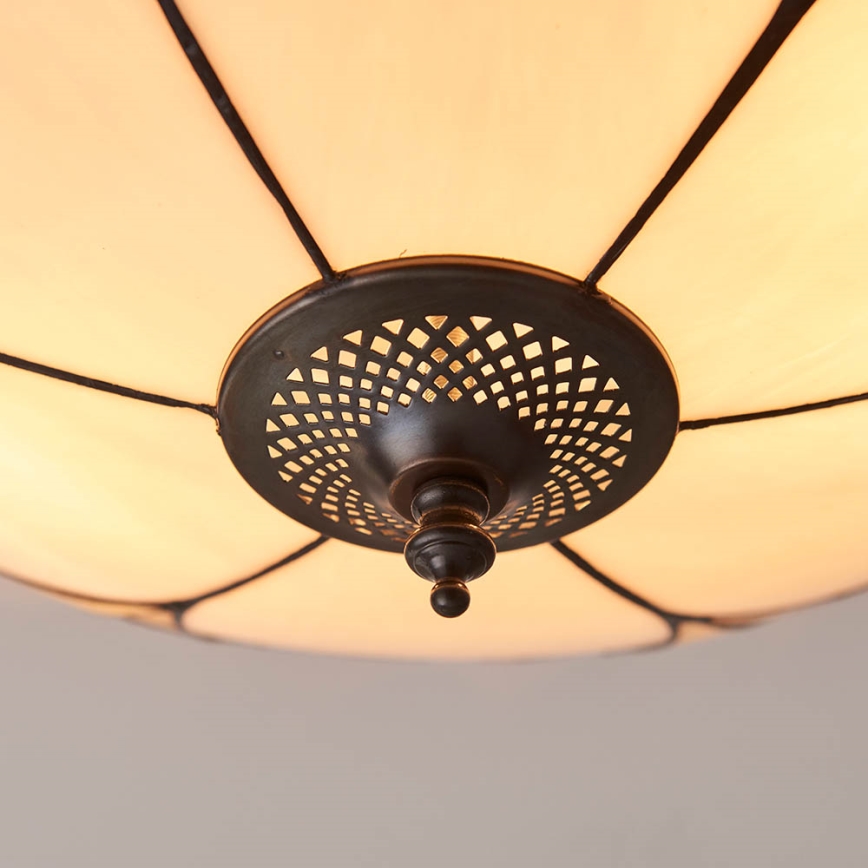 Endon 64182 - Oprawa sufitowa Tiffany INGRAM 2xE27/60W/230V śr. 45 cm