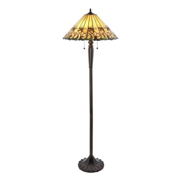 Endon 64192 - Lampa stojąca Tiffany JAMELIA 2xE27/60W/230V śr. 50 cm