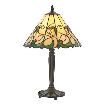 Endon 64195 - Lampa stołowa Tiffany JAMELIA 1x E27/60W/230V, Ø 31 cm