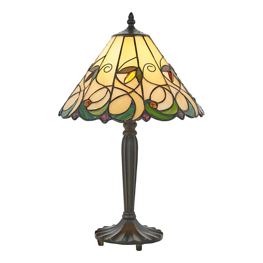 Endon 64195 - Lampa stołowa Tiffany JAMELIA 1x E27/60W/230V, Ø 31 cm