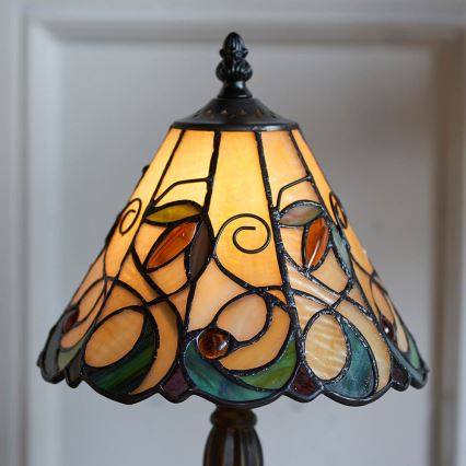 Endon 64196 - Lampa stołowa Tiffany JAMELIA 1xE14/40W/230V śr. 20 cm