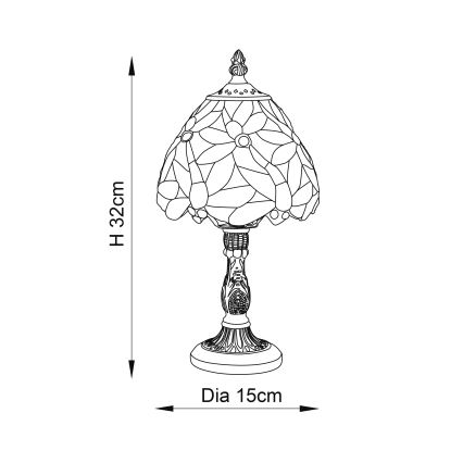 Endon 64246 - Lampa stołowa LORETTE 1xE14/40W/230V śr. 15 cm