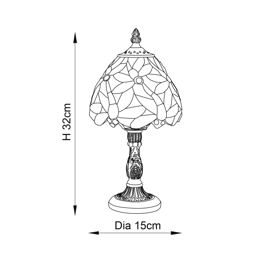 Endon 64246 - Lampa stołowa LORETTE 1xE14/40W/230V śr. 15 cm