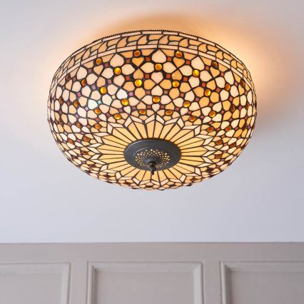 Endon 64276 - Lampa sufitowa Tiffany MILLE FEUX 2xE27/60W/230V śr. 45 cm