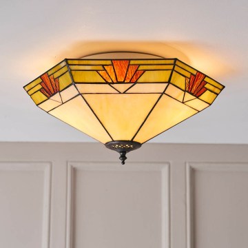 Endon 64284 - Lampa sufitowa Tiffany NEVADA 2xE27/60W/230V śr. 40 cm