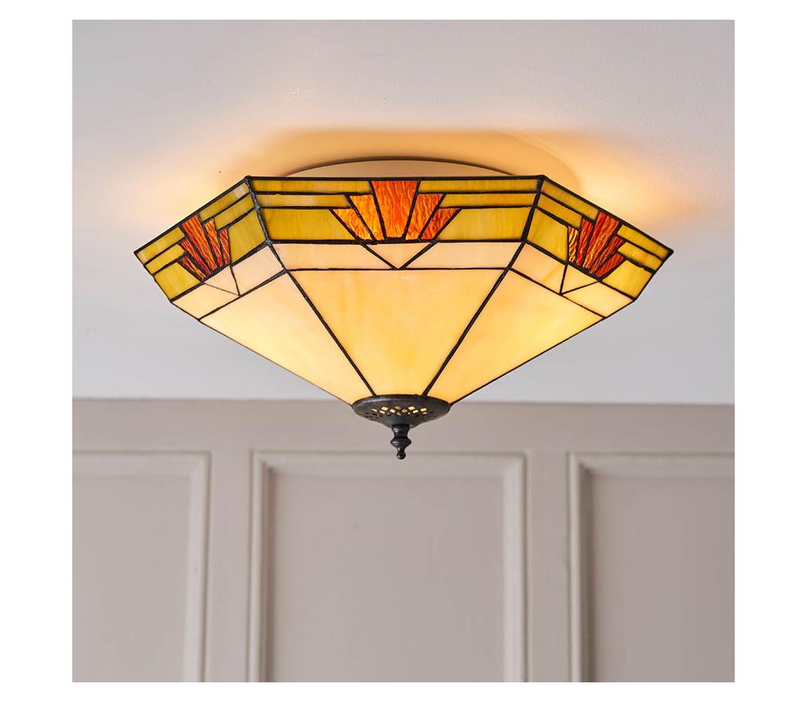 Endon 64284 - Lampa sufitowa Tiffany NEVADA 2xE27/60W/230V śr. 40 cm