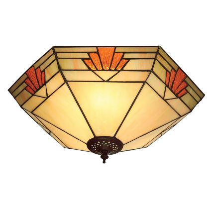 Endon 64284 - Lampa sufitowa Tiffany NEVADA 2xE27/60W/230V śr. 40 cm