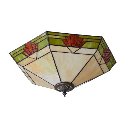 Endon 64284 - Lampa sufitowa Tiffany NEVADA 2xE27/60W/230V śr. 40 cm