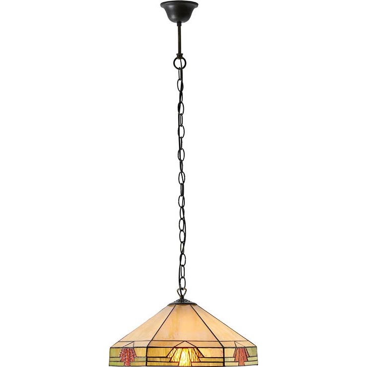 Endon 64285 - Żyrandol na łańcuchu NEVADA 1xE27/60W/230V śr. 35 cm