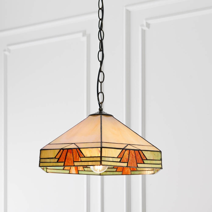 Endon 64285 - Żyrandol na łańcuchu NEVADA 1xE27/60W/230V śr. 35 cm
