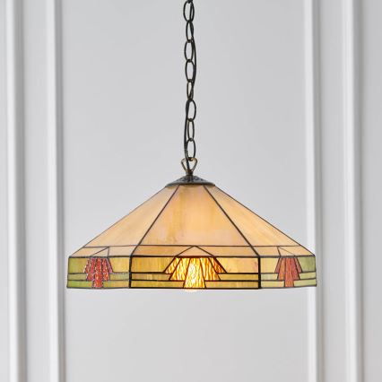 Endon 64285 - Żyrandol na łańcuchu NEVADA 1xE27/60W/230V śr. 35 cm