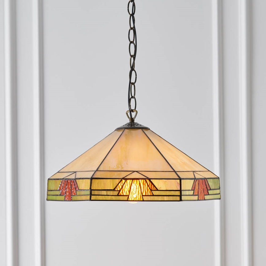 Endon 64285 - Żyrandol na łańcuchu NEVADA 1xE27/60W/230V śr. 35 cm