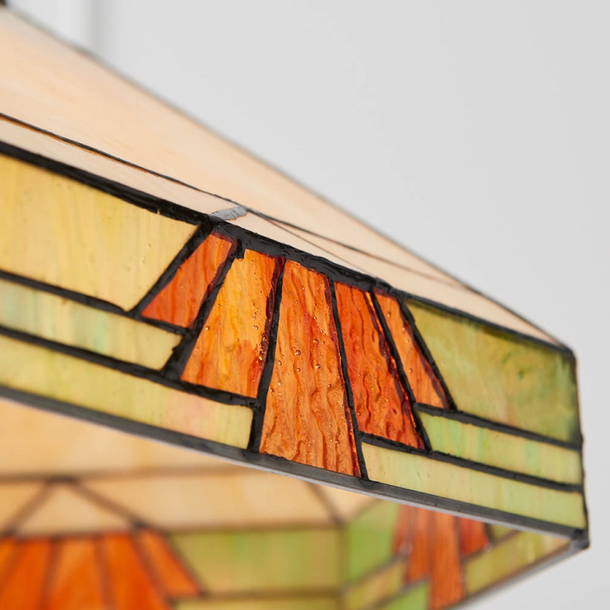 Endon 64285 - Żyrandol na łańcuchu Tiffany NEVADA 1xE27/60W/230V śr. 35 cm