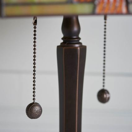 Endon 64286 - Lampa stołowa Tiffany NEVADA 2x E27/60W/230V Ø 40 cm