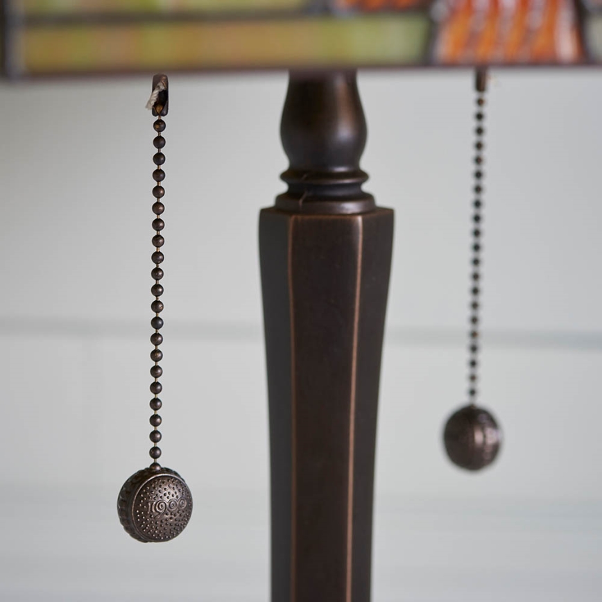 Endon 64286 - Lampa stołowa Tiffany NEVADA 2x E27/60W/230V Ø 40 cm