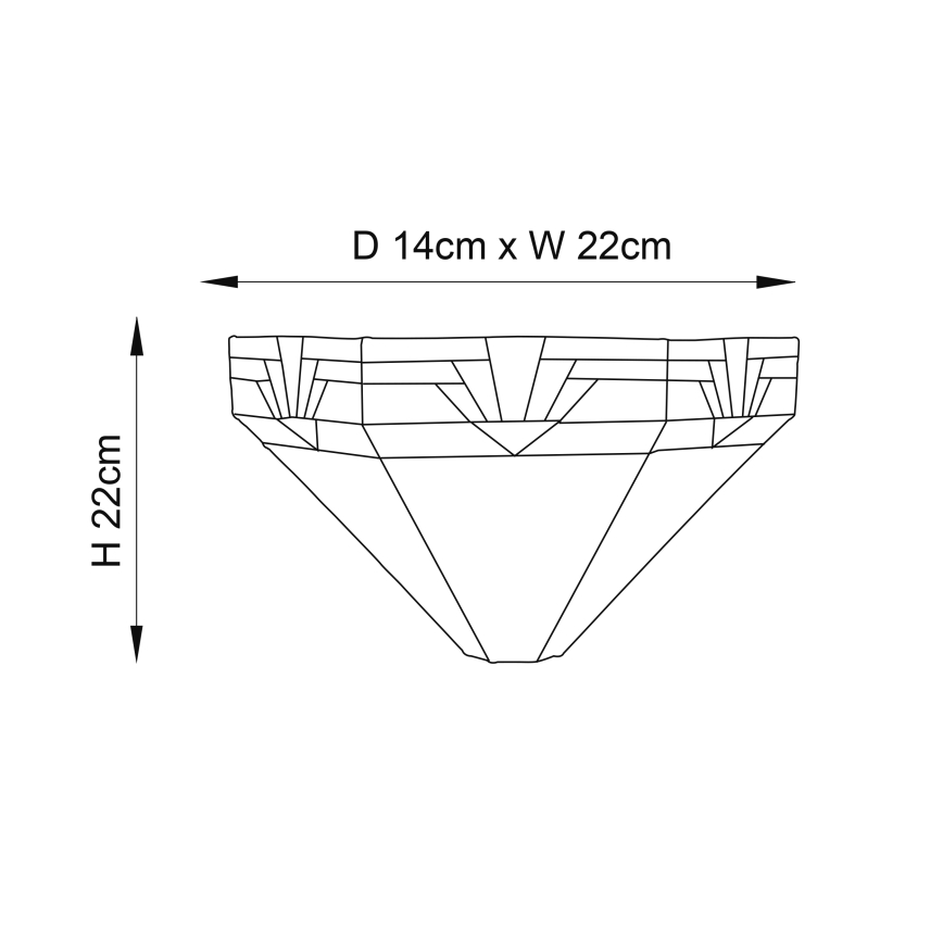 Endon 64288 - Kinkiet Tiffany NEVADA 1xE14/40W/230V
