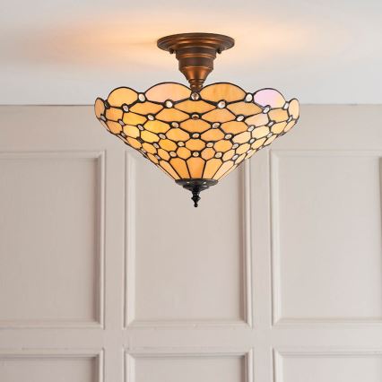 Endon 64300 - Żyrandol natynkowy PEARL 3xE27/60W/230V śr. 37 cm