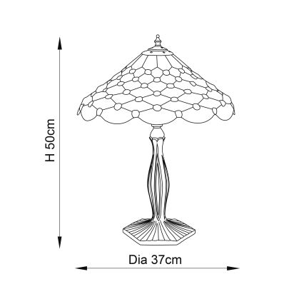 Endon 64301 - Lampa stołowa PEARL 1xE27/60W/230V śr. 37 cm