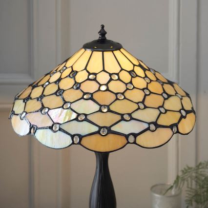 Endon 64301 - Lampa stołowa Tiffany PEARL 1xE27/60W/230V Ø 37 cm