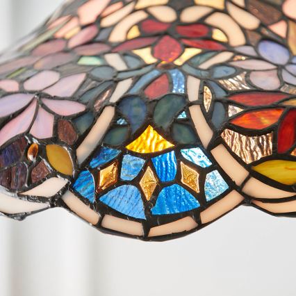 Endon 64325 - Żyrandol na łańcuchu Tiffany SULLIVAN 1xE27/60W/230V śr. 40 cm