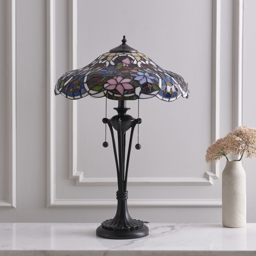 Endon 64326 - Lampa stołowa SULLIVAN 2xE27/60W/230V śr. 40 cm