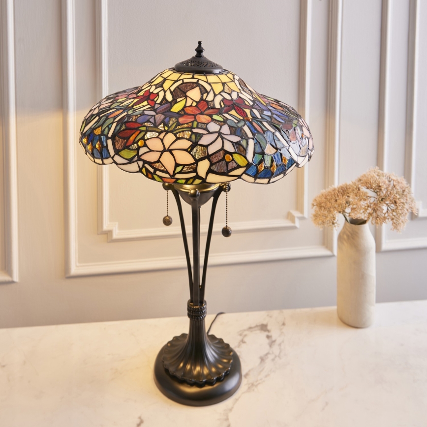 Endon 64326 - Lampa stołowa SULLIVAN 2xE27/60W/230V śr. 40 cm