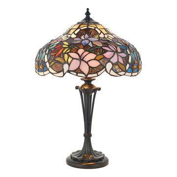 Endon 64327 - Lampa stołowa Tiffany SULLIVAN 2xE14/40W/230V, średnica 30 cm