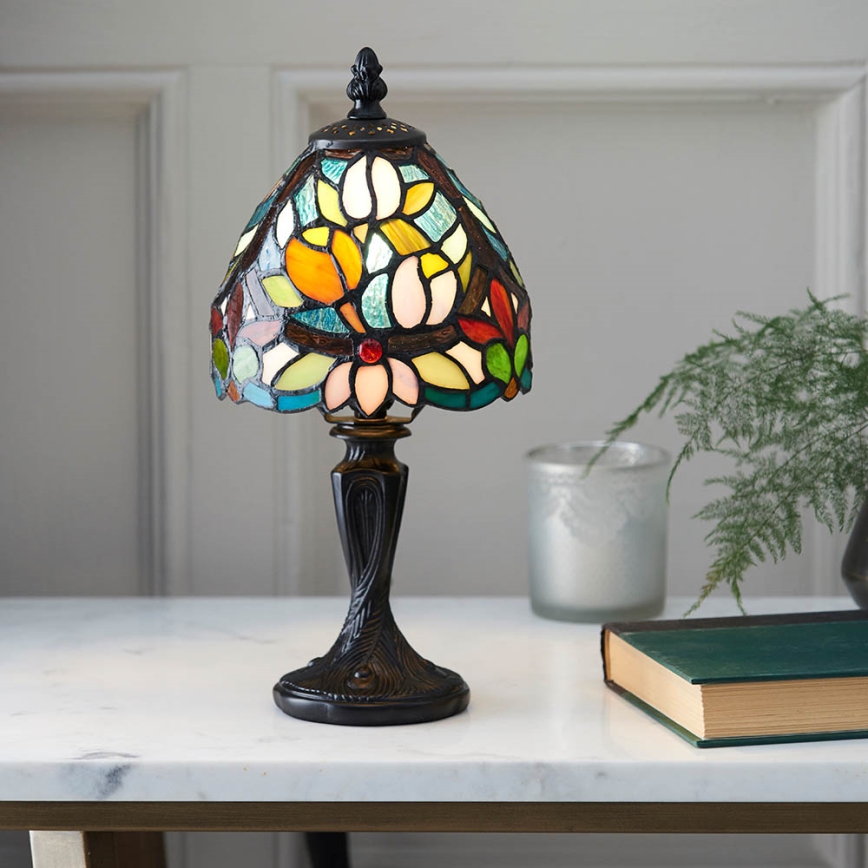 Endon 64331 - Lampa stołowa Tiffany SYLVETTE 1xE14/40W/230V śr. 15 cm