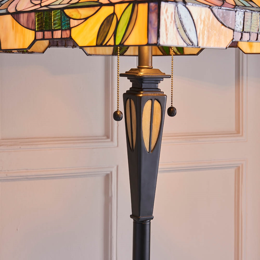 Endon 64383 - Lampa stojąca Tiffany WILLIOW 2xE27/60W/230V śr. 42,5 cm