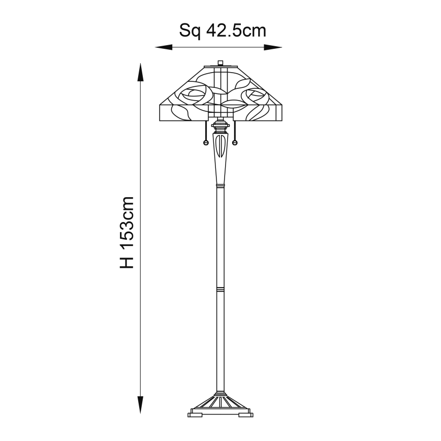 Endon 64383 - Lampa stojąca WILLIOW 2xE27/60W/230V śr. 42,5 cm