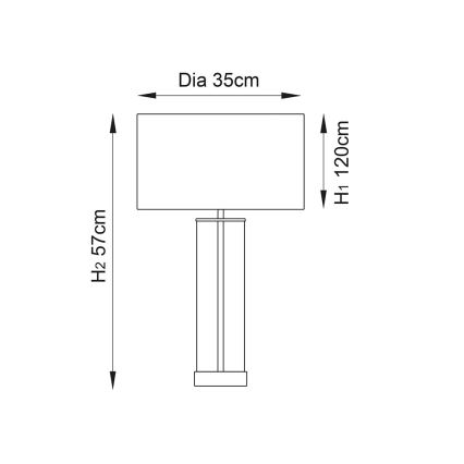 Endon 68802 - ściemniana dotykowa lampa stołowa LESSINA 1xE27/10W/230V złota/biała