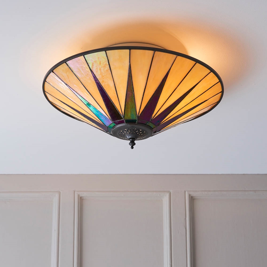 Endon 70240 - Plafon DARK STAR 2xE27/40W/230V śr. 49 cm