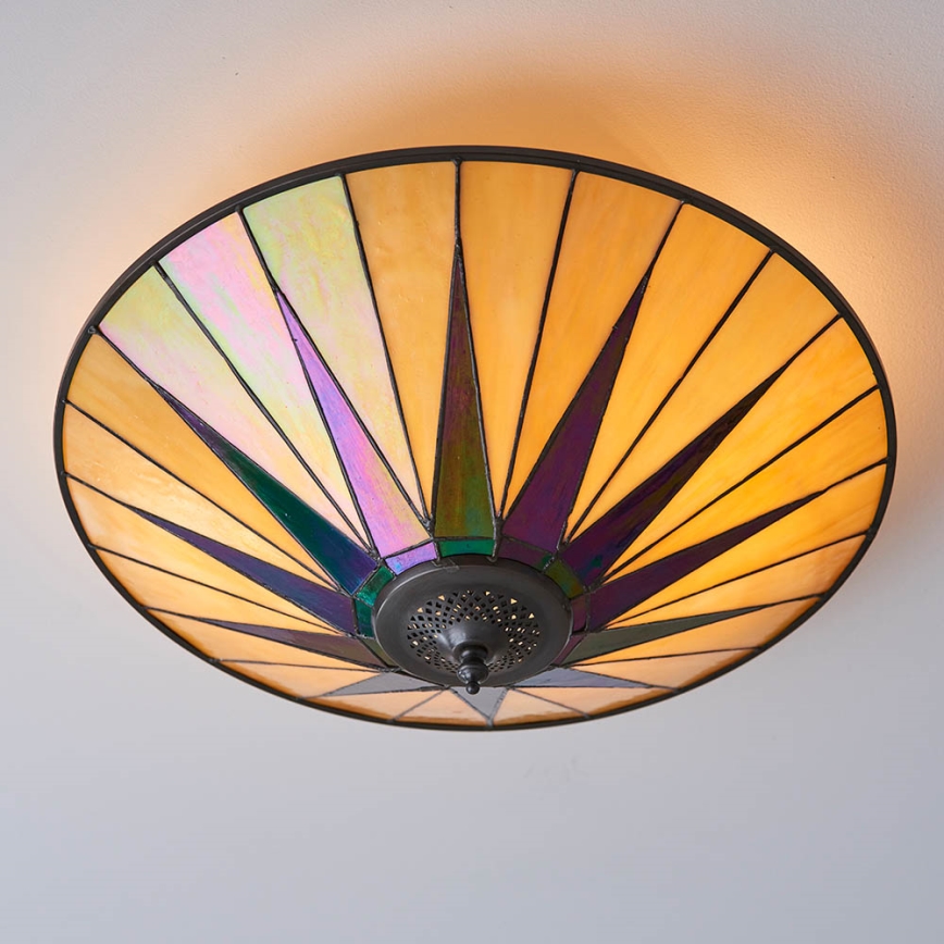 Endon 70240 - Plafon DARK STAR 2xE27/40W/230V śr. 49 cm