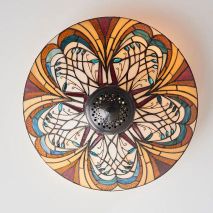 Endon 70241 - Lampa sufitowa Tiffany HECTOR 2xE27/60W/230V Ø 40 cm