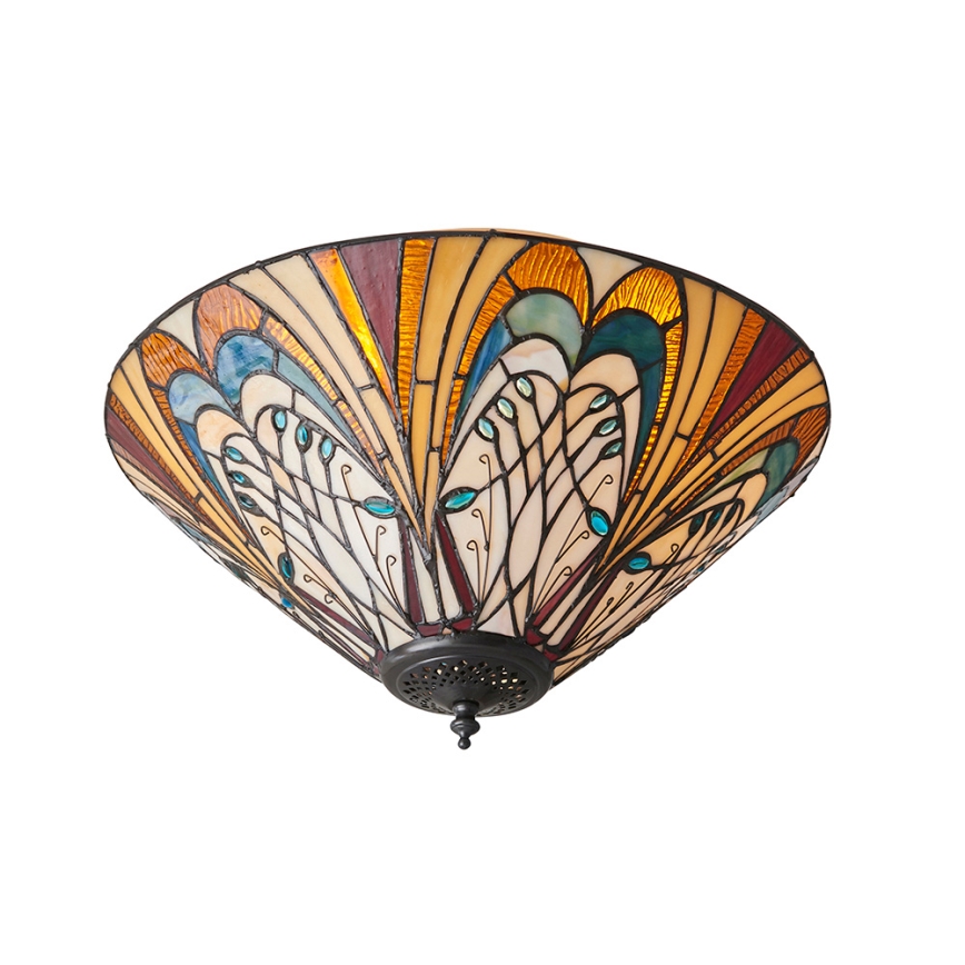 Endon 70241 - Lampa sufitowa Tiffany HECTOR 2xE27/60W/230V Ø 40 cm