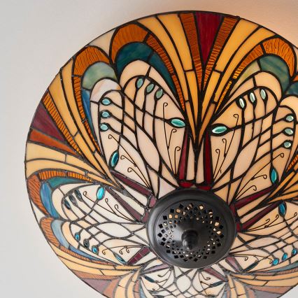 Endon 70241 - Lampa sufitowa Tiffany HECTOR 2xE27/60W/230V Ø 40 cm