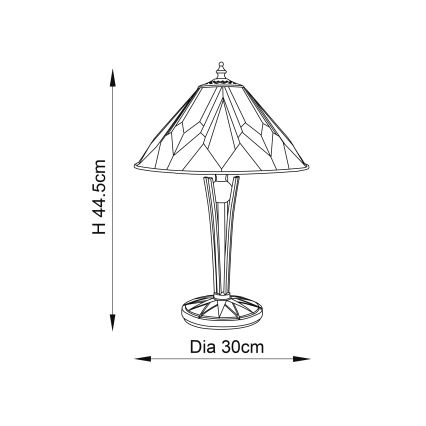 Endon 70365 - Lampa stołowa Tiffany ASTORIA 1xE14/40W/230V śr. 30 cm