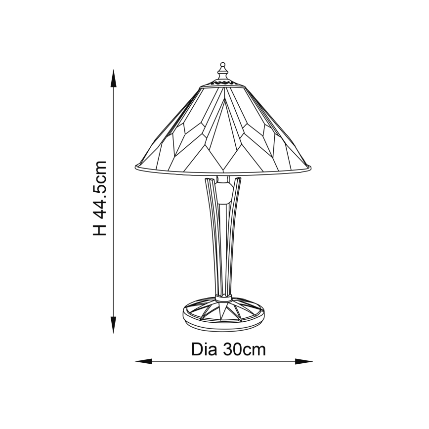 Endon 70365 - Lampa stołowa Tiffany ASTORIA 1xE14/40W/230V śr. 30 cm