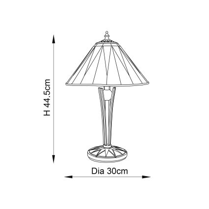 Endon 70367 - Lampa stołowa Tiffany DARK STAR 1xE14/40W/230V śr. 30 cm