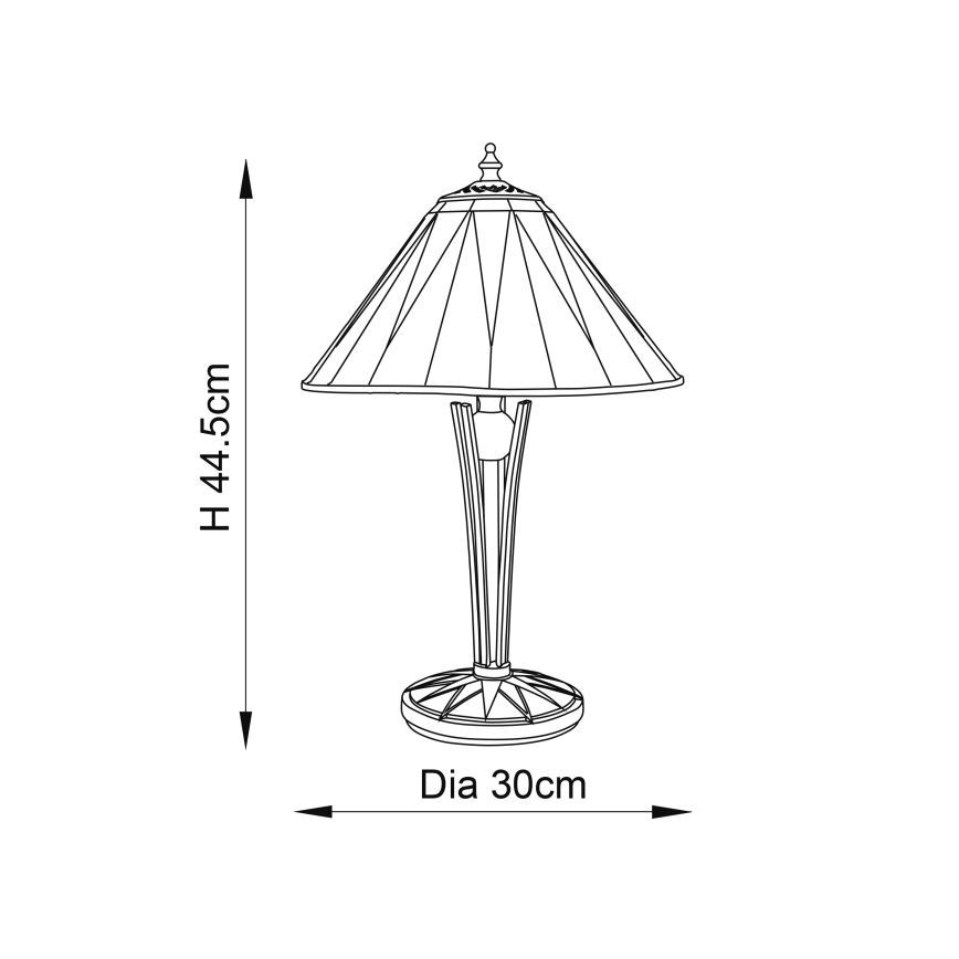 Endon 70367 - Lampa stołowa Tiffany DARK STAR 1xE14/40W/230V śr. 30 cm