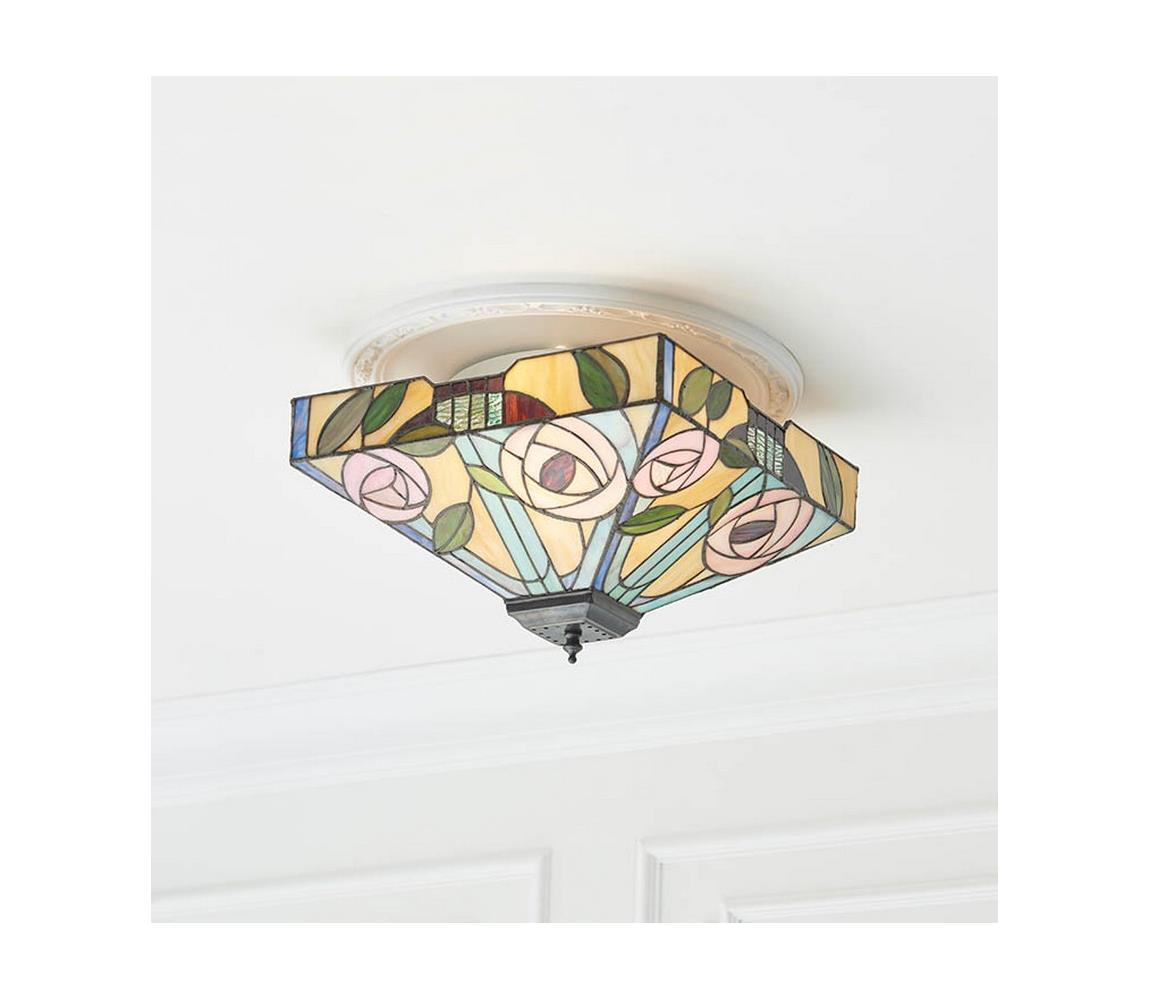 Endon 70699 - Lampa sufitowa Tiffany WILLOW 2xE27/60W/230V 35x35 cm