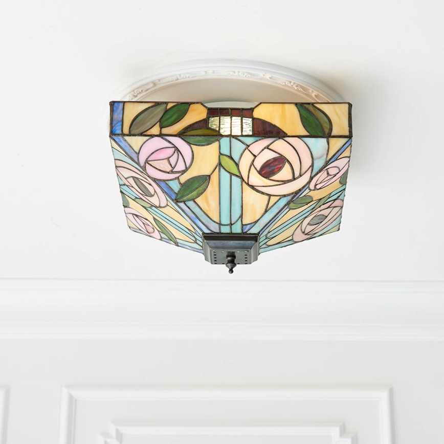 Endon 70699 - Lampa sufitowa Tiffany WILLOW 2xE27/60W/230V 35x35 cm