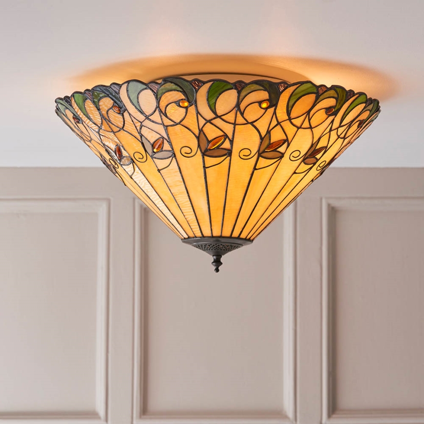 Endon 70706 - Plafon JAMELIA 2xE27/60W/230V śr. 50 cm