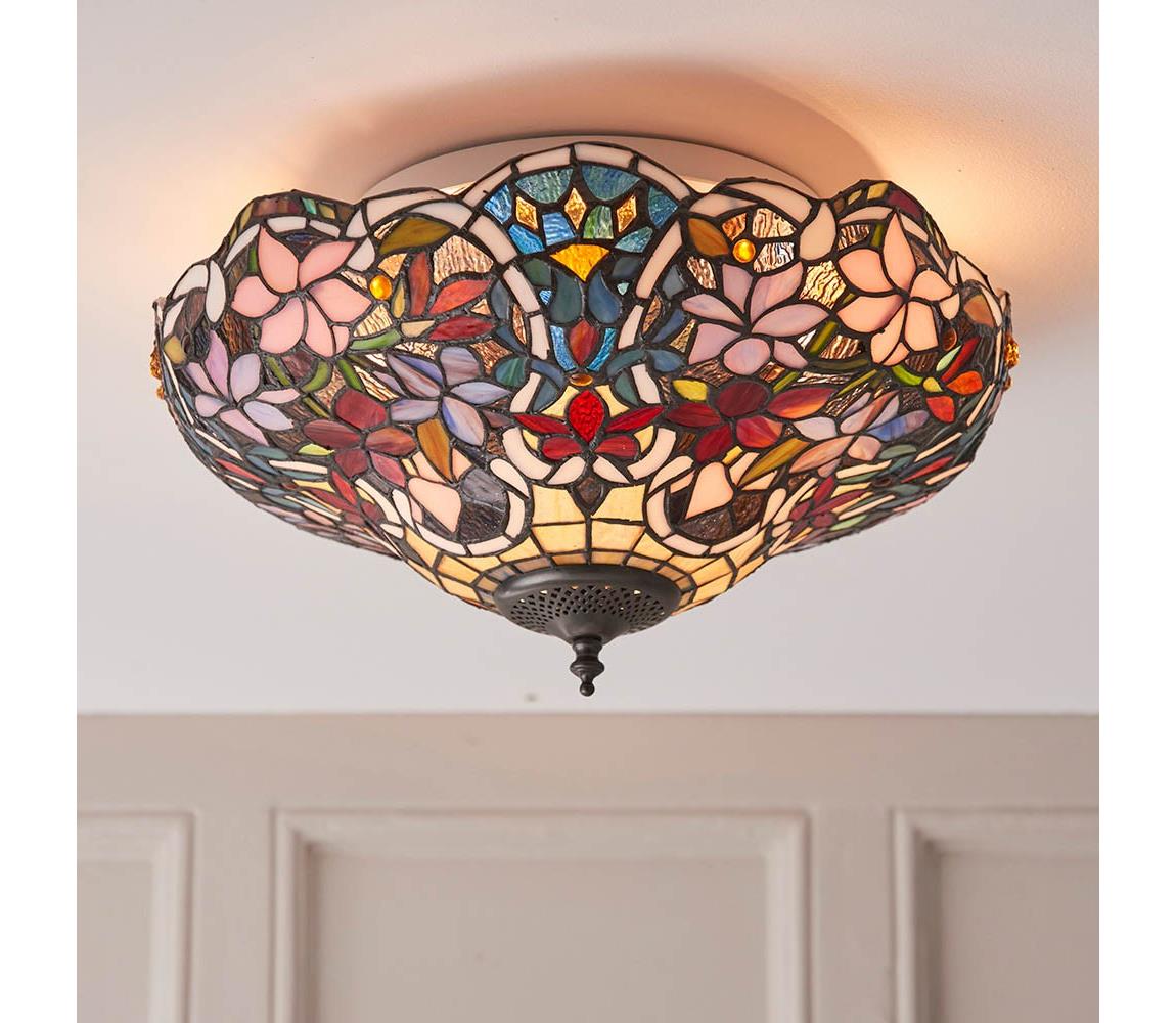 Endon 70709 - Lampa sufitowa Tiffany SULLIVAN 2xE27/60W/230V, średnica 40 cm