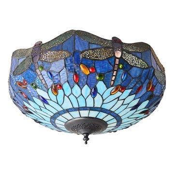 Endon 70722 - Lampa sufitowa Tiffany DRAGONFLY 2xE27/60W/230V Ø 41 cm