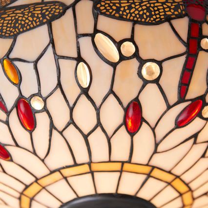 Endon 70723 - Lampa sufitowa Tiffany DRAGONFLY 2xE27/60W/230V, średnica 41 cm