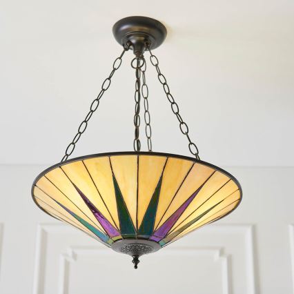 Endon 70754 - Żyrandol na łańcuchu DARK STAR 3xE27/60W/230V śr. 49 cm