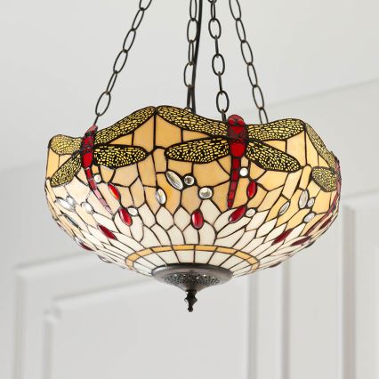 Endon 70759 - Żyrandol na łańcuchu DRAGONFLY 3xE27/60W/230V śr. 41 cm