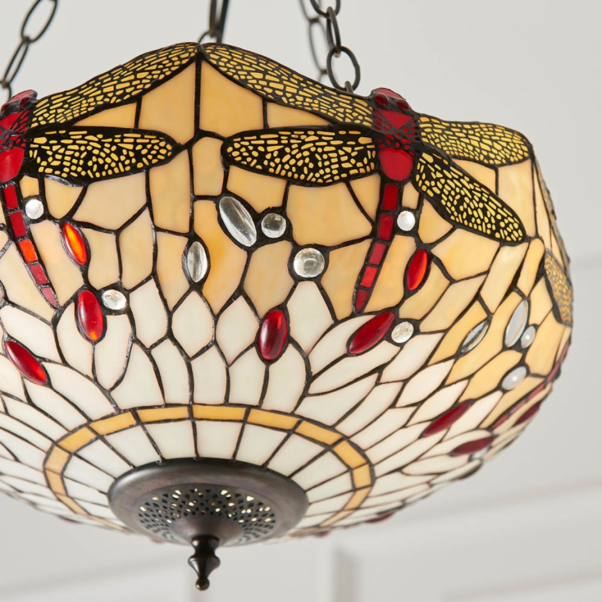 Endon 70759 - Żyrandol na łańcuchu DRAGONFLY 3xE27/60W/230V śr. 41 cm